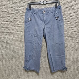 SONOMA LIFE & STYLE Women's Gray Cargo Canvas Pants 100% Cotton Size 6